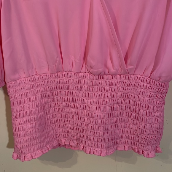 1. State Bubblegum Pink Semi-sheer Peasant Blouse Size Small - Picture 7 of 14